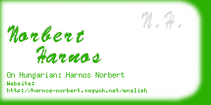 norbert harnos business card